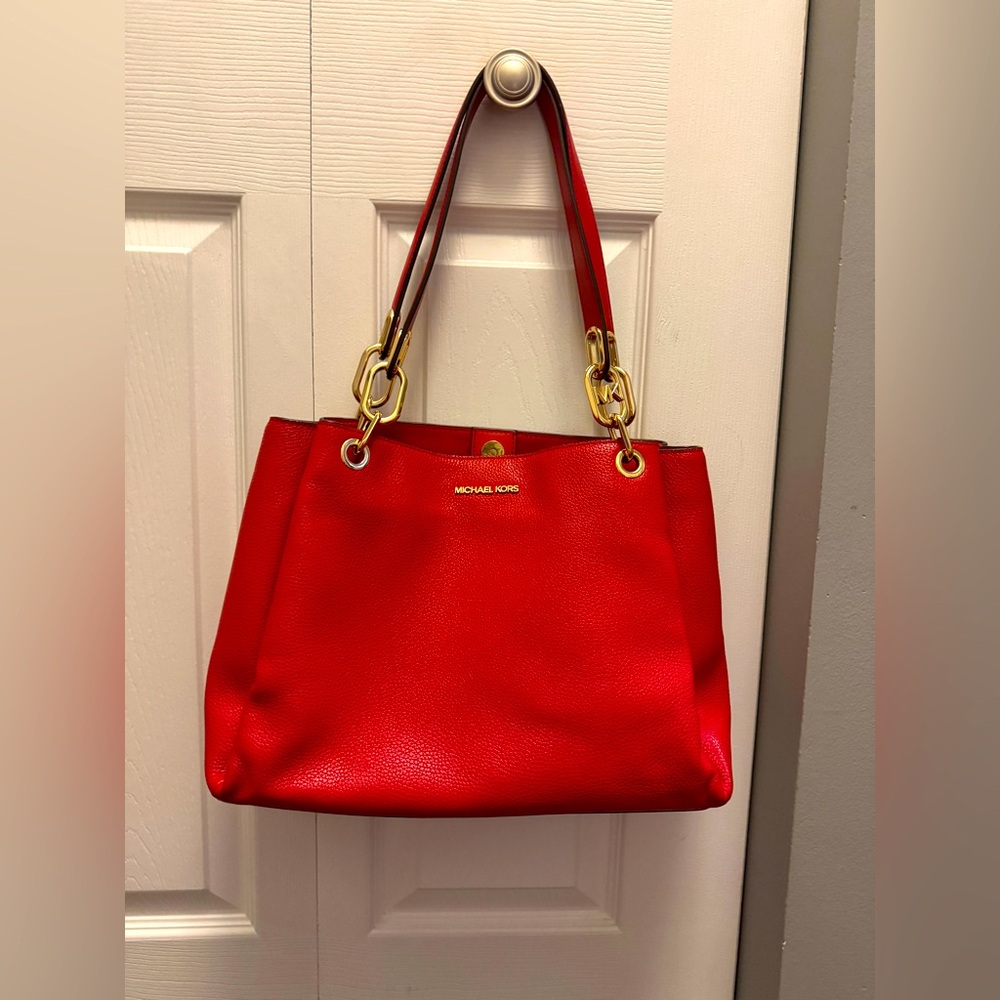 Michael Kors Gold Pebbled Leather Carryall